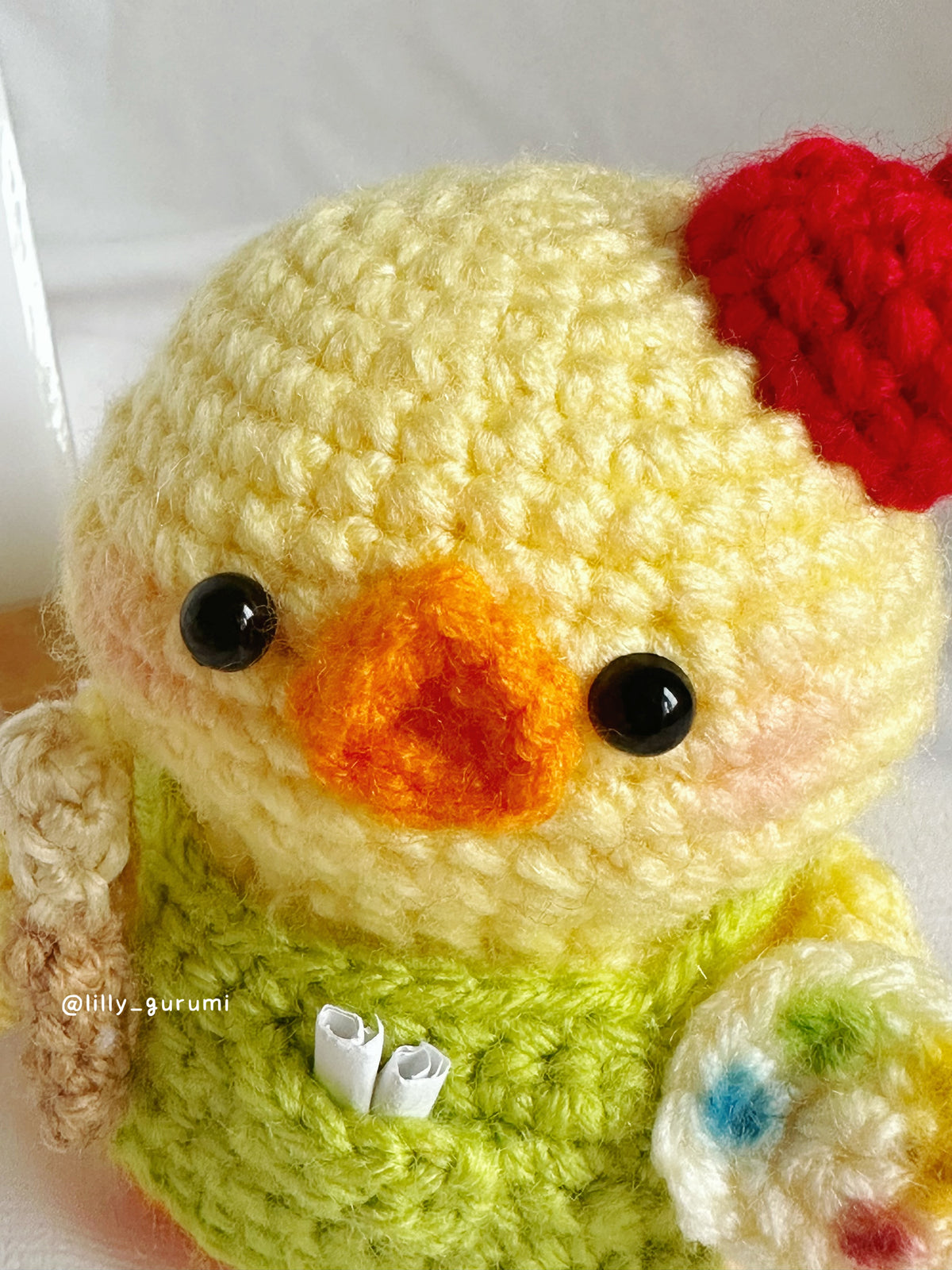 Ollie the Painter Duck Crochet Pattern PDF