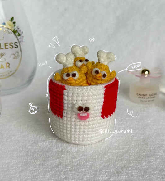 Fried Chicken Bucket Crochet Pattern PDF