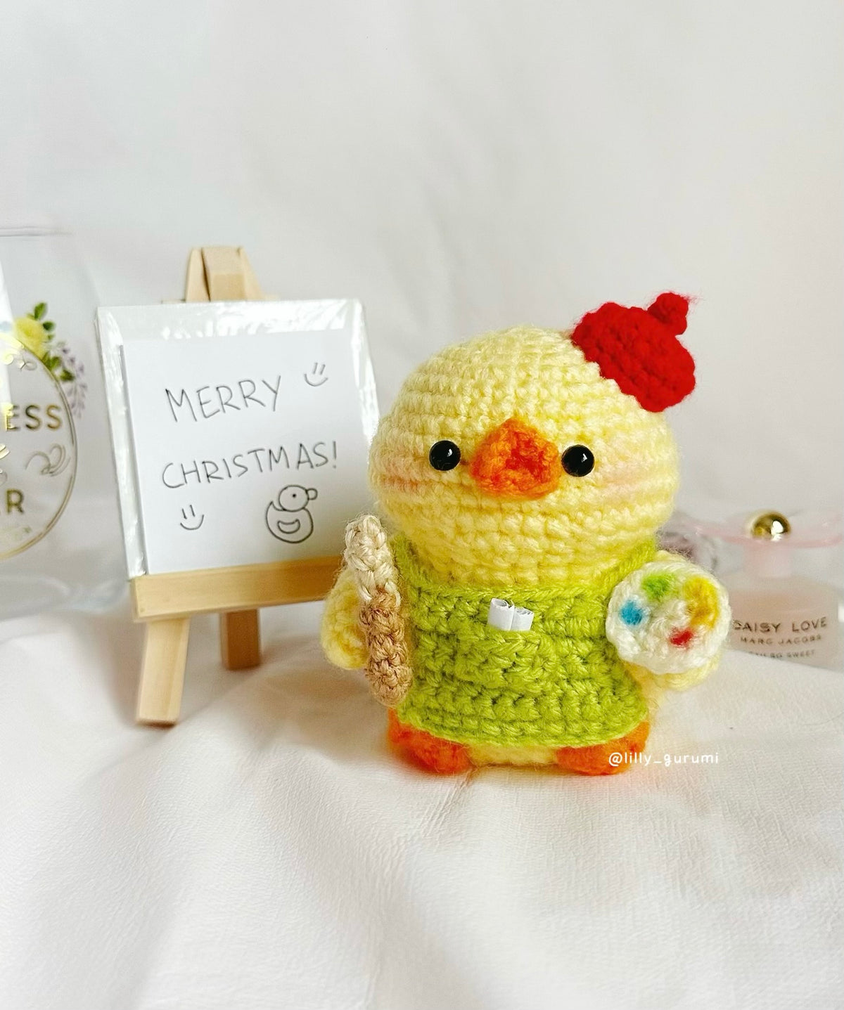 Ollie the Painter Duck Crochet Pattern PDF