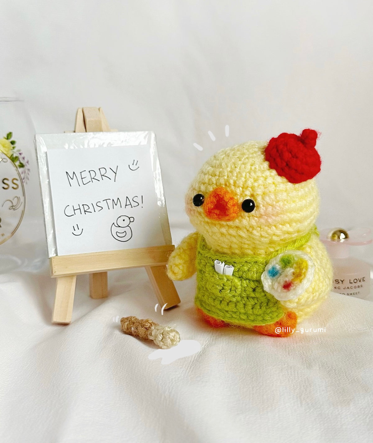 Ollie the Painter Duck Crochet Pattern PDF